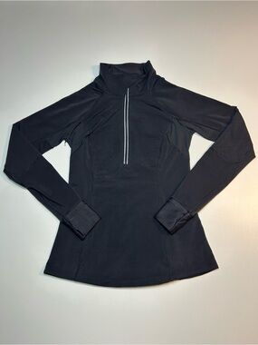 Lululemon Track Time Full Zip Running Jacket Mesh Vent Thumbholes Black